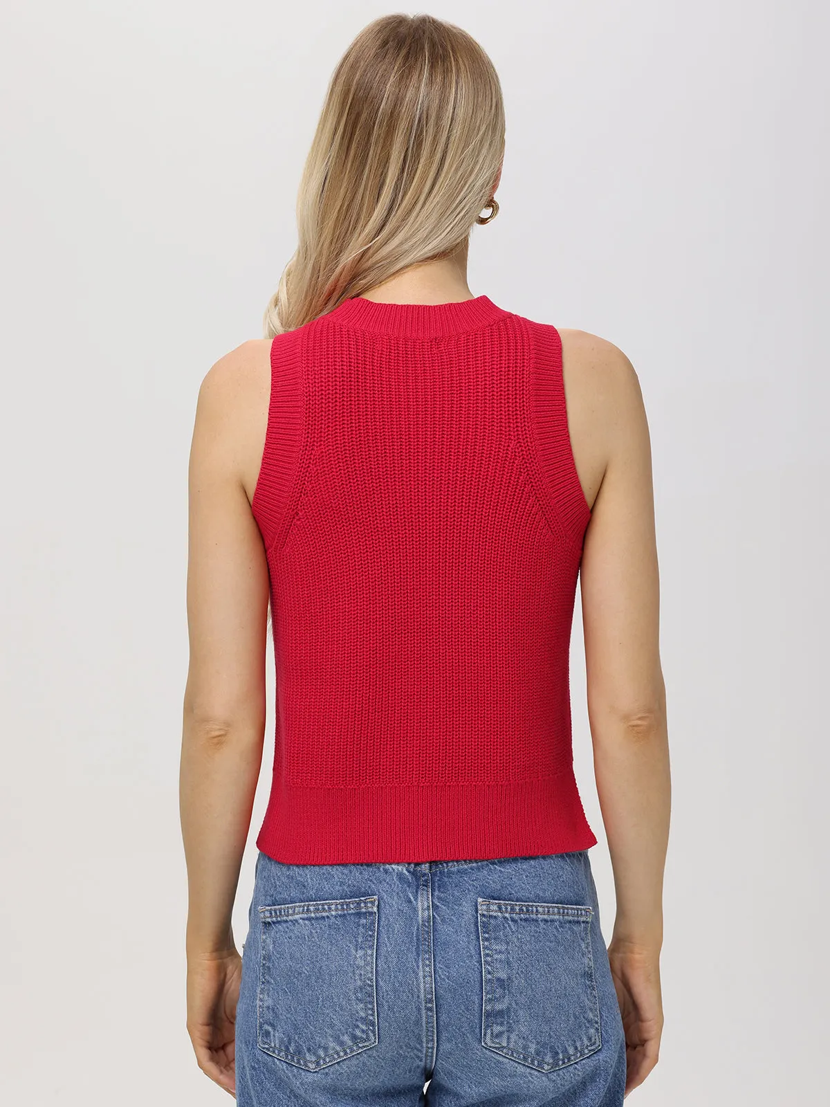 Demi: High Crewneck Cotton Tank