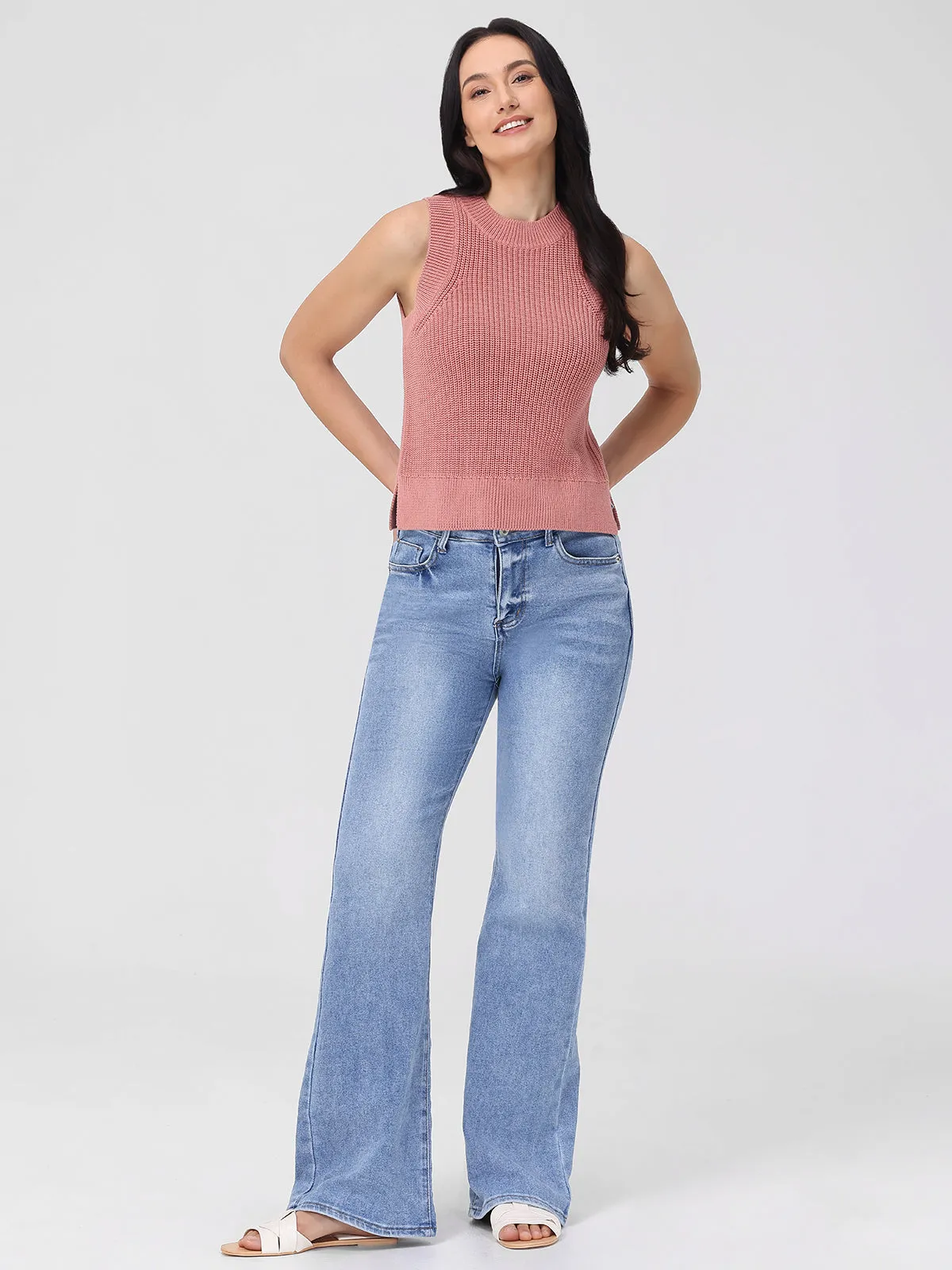 Demi: High Crewneck Cotton Tank