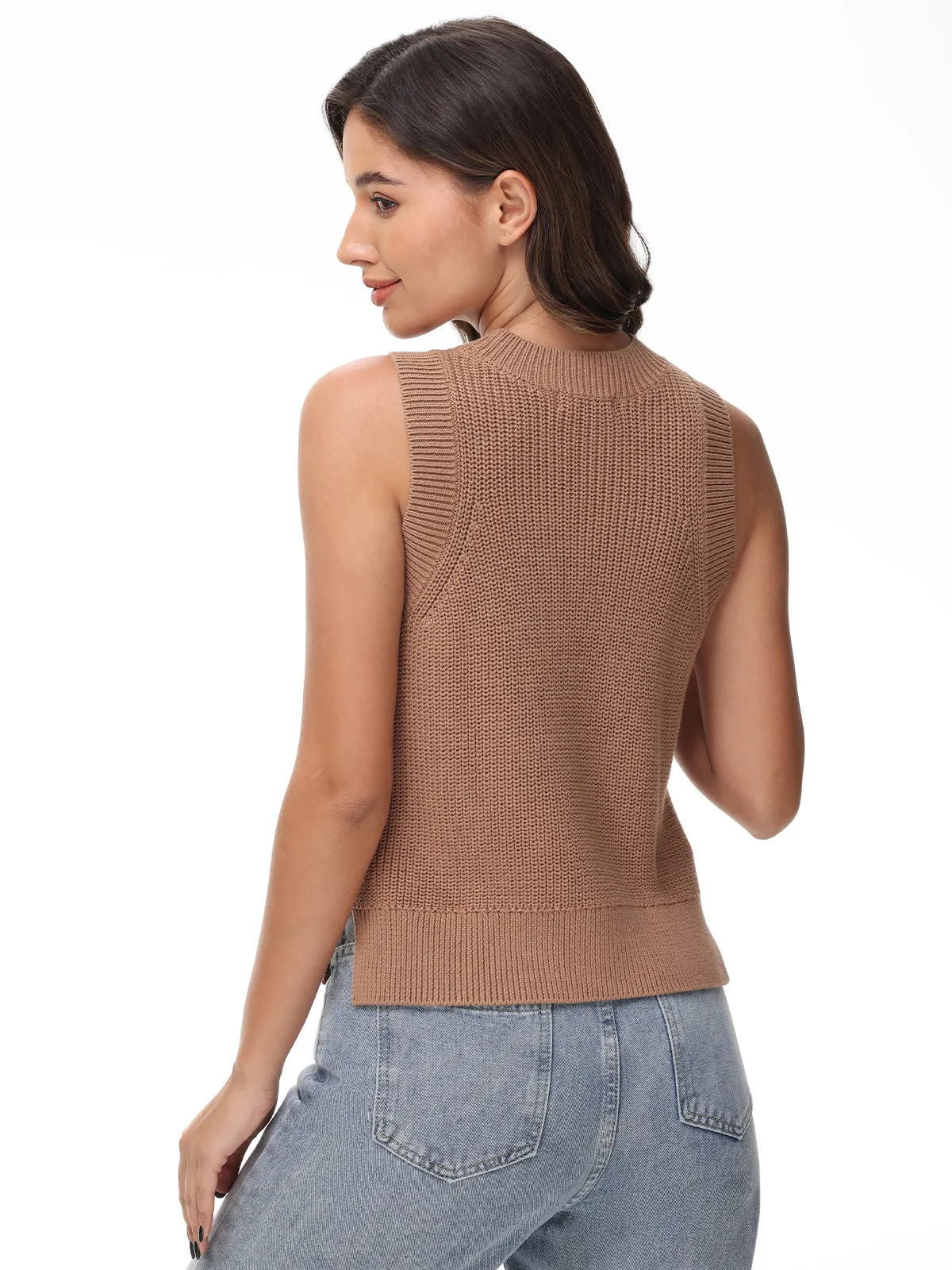 Demi: High Crewneck Cotton Tank