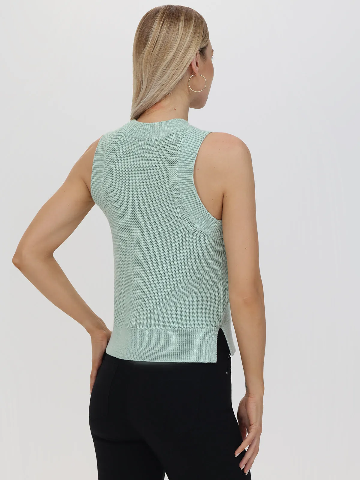 Demi: High Crewneck Cotton Tank