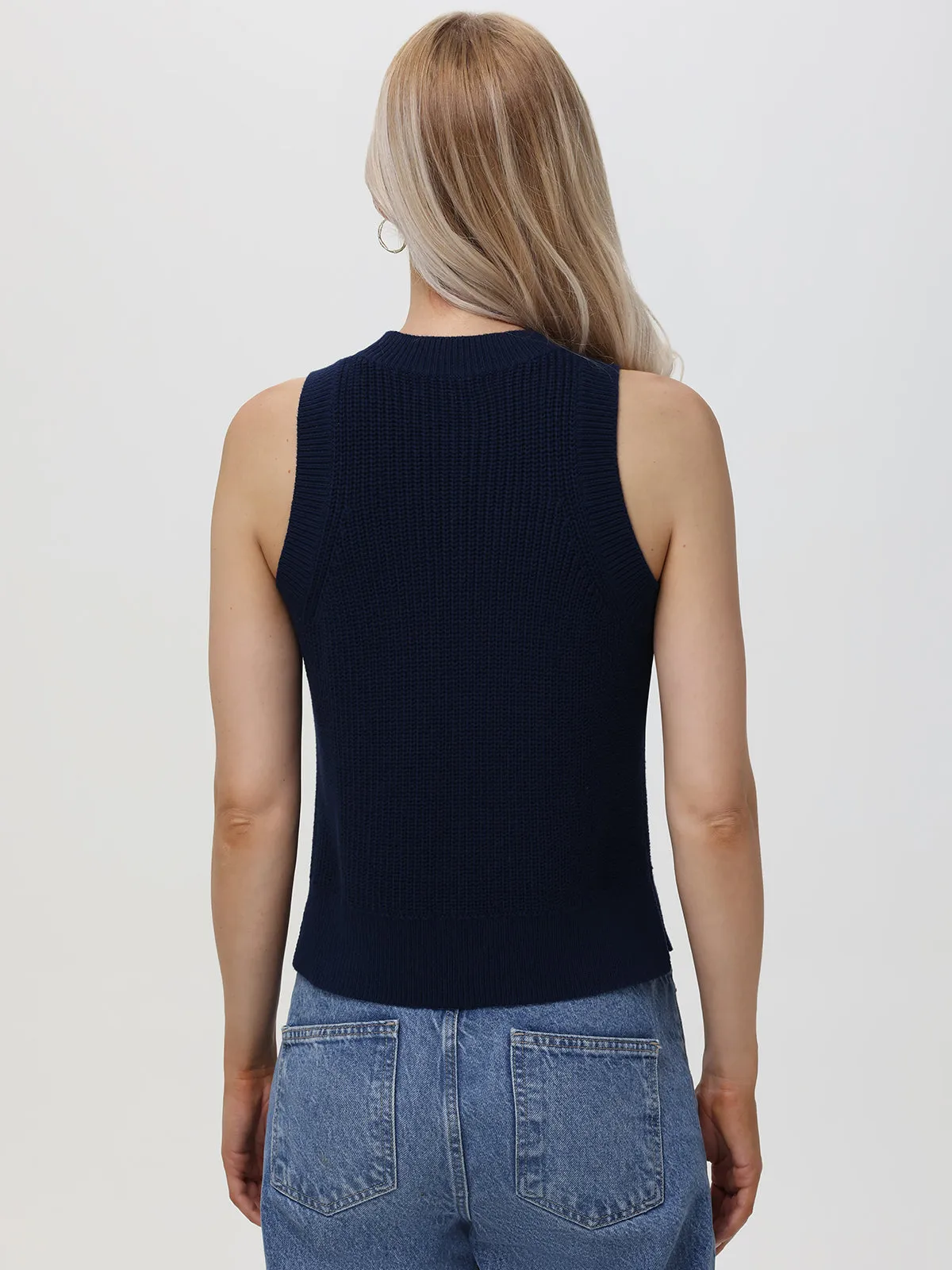 Demi: High Crewneck Cotton Tank