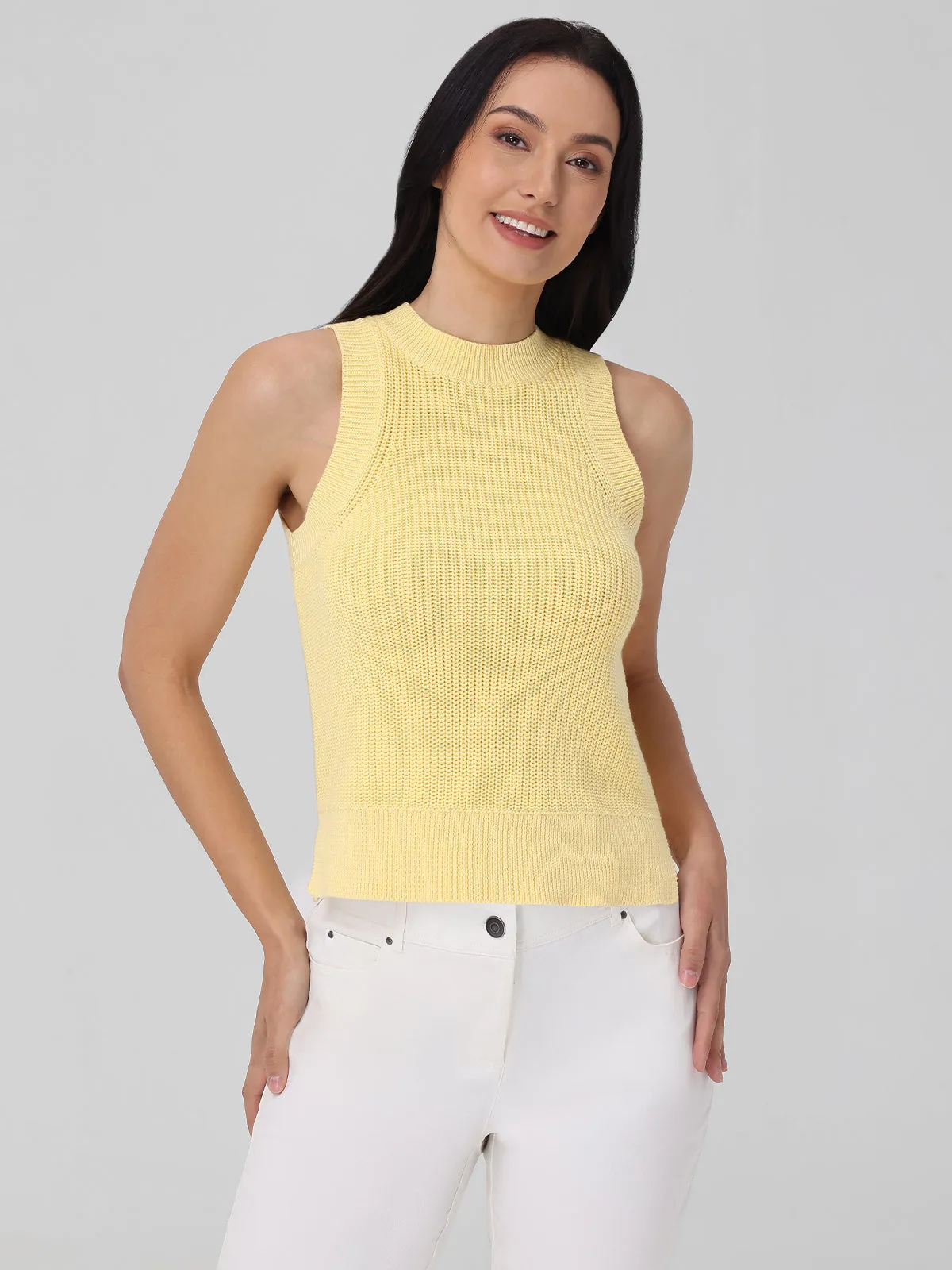 Demi: High Crewneck Cotton Tank