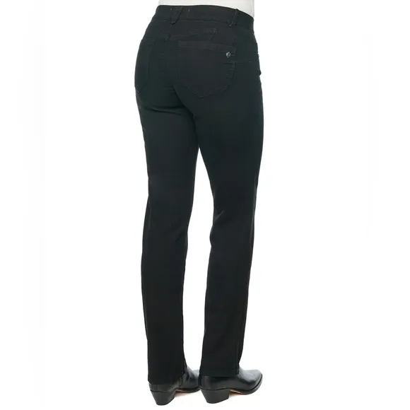 Democracy Ab Solution Straight Leg Black Jeans