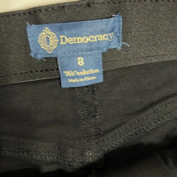 Democracy Ab Solution Straight Leg Black Jeans