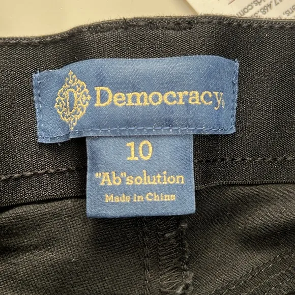 Democracy Ab Solution Straight Leg Black Jeans