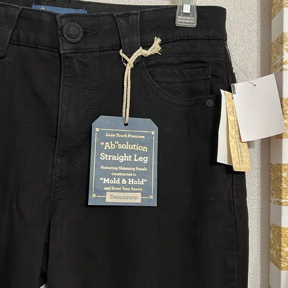 Democracy Ab Solution Straight Leg Black Jeans