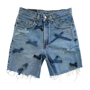 DENIM BOW SHORTS