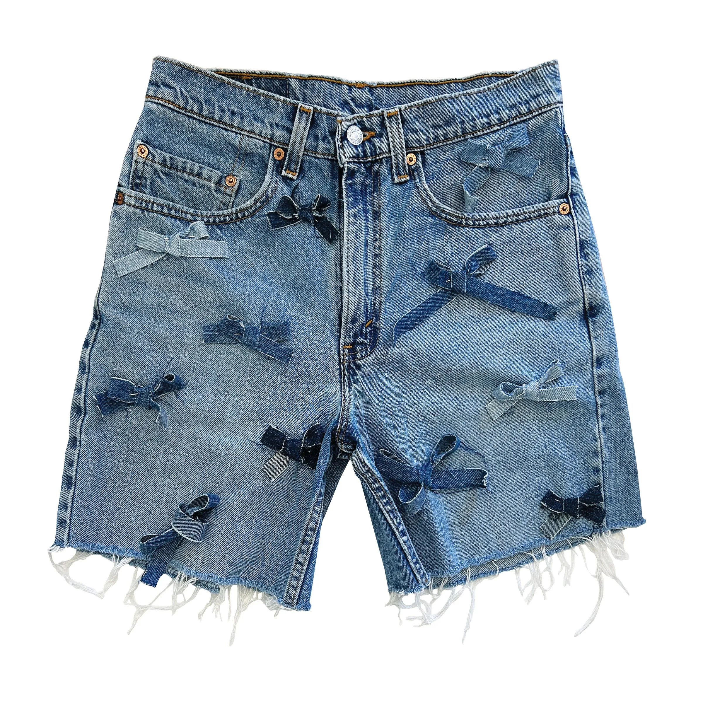 DENIM BOW SHORTS
