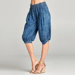Denim Cropped Pants