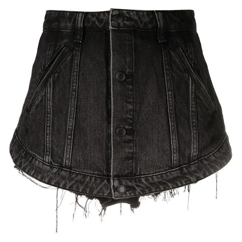 Denim fake mini Skirt