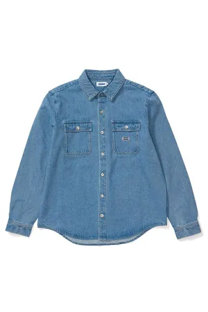Denim LS Work Shirt - Mid Blue
