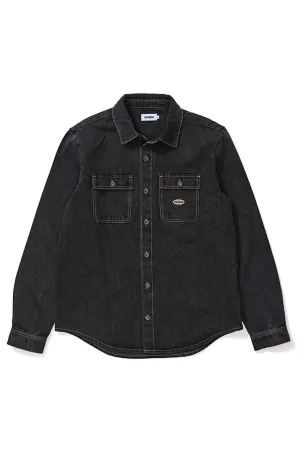 Denim LS Work Shirt - Washed Black
