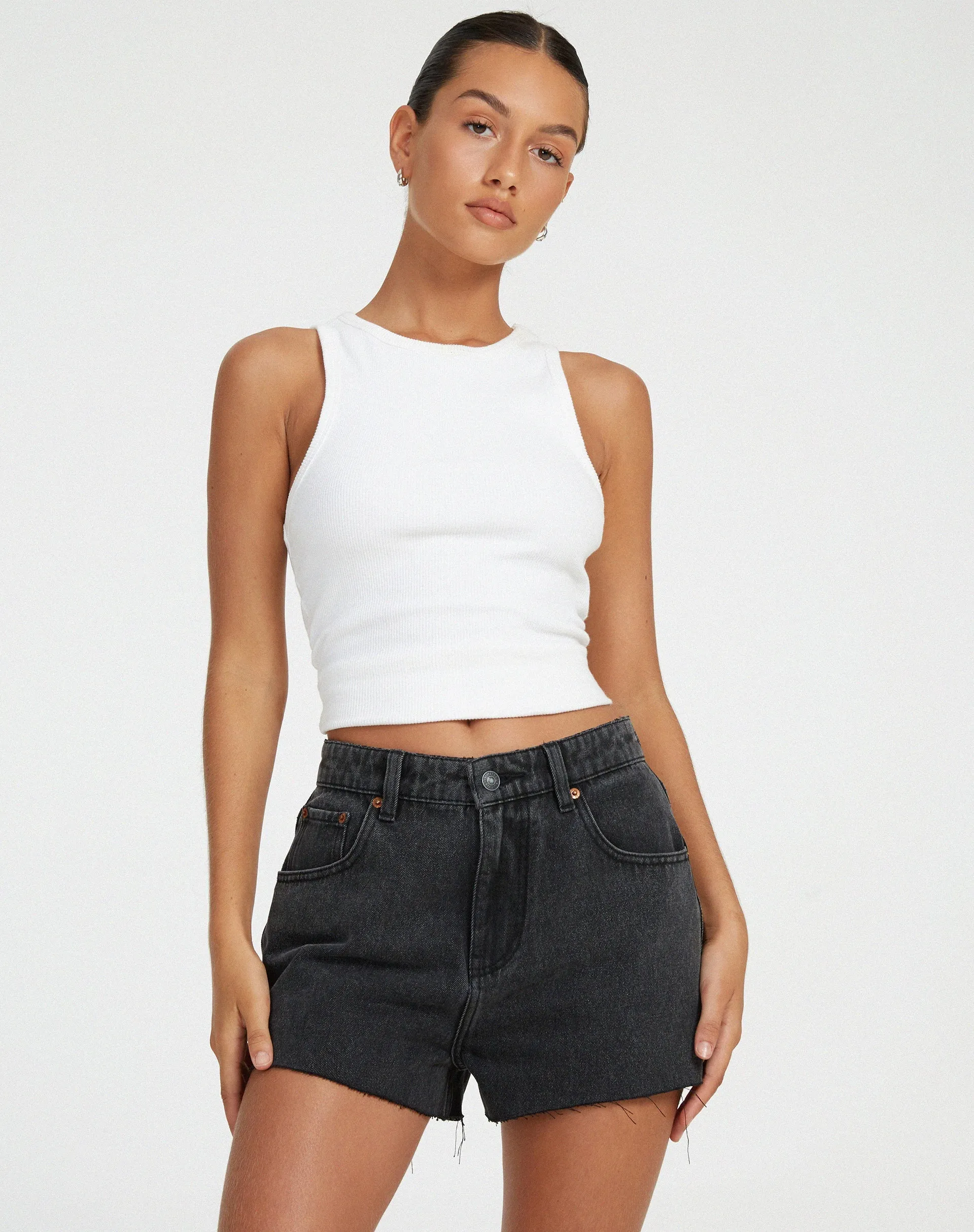 Denim Short in Black Wash