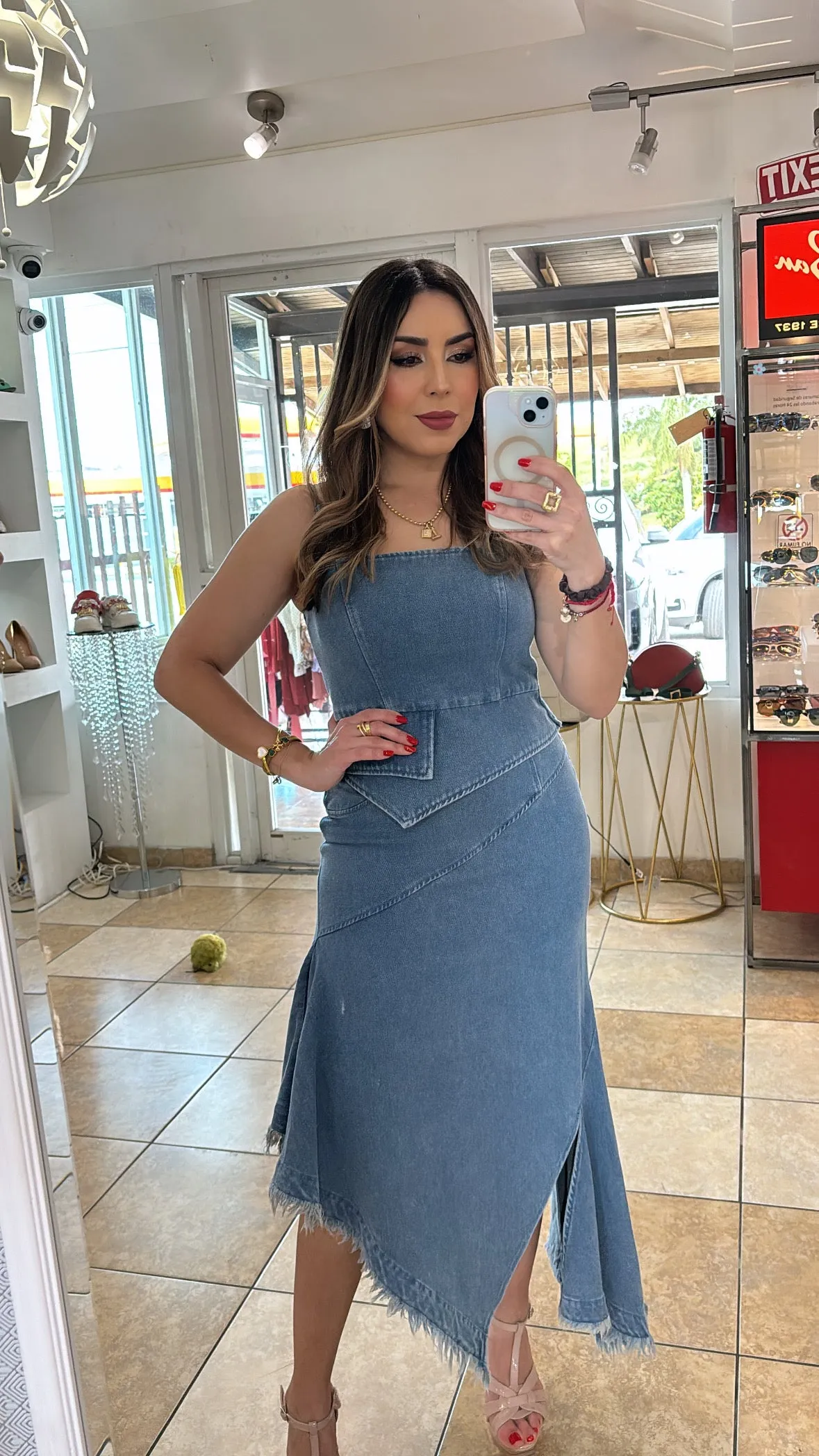 Denim Skirt Set