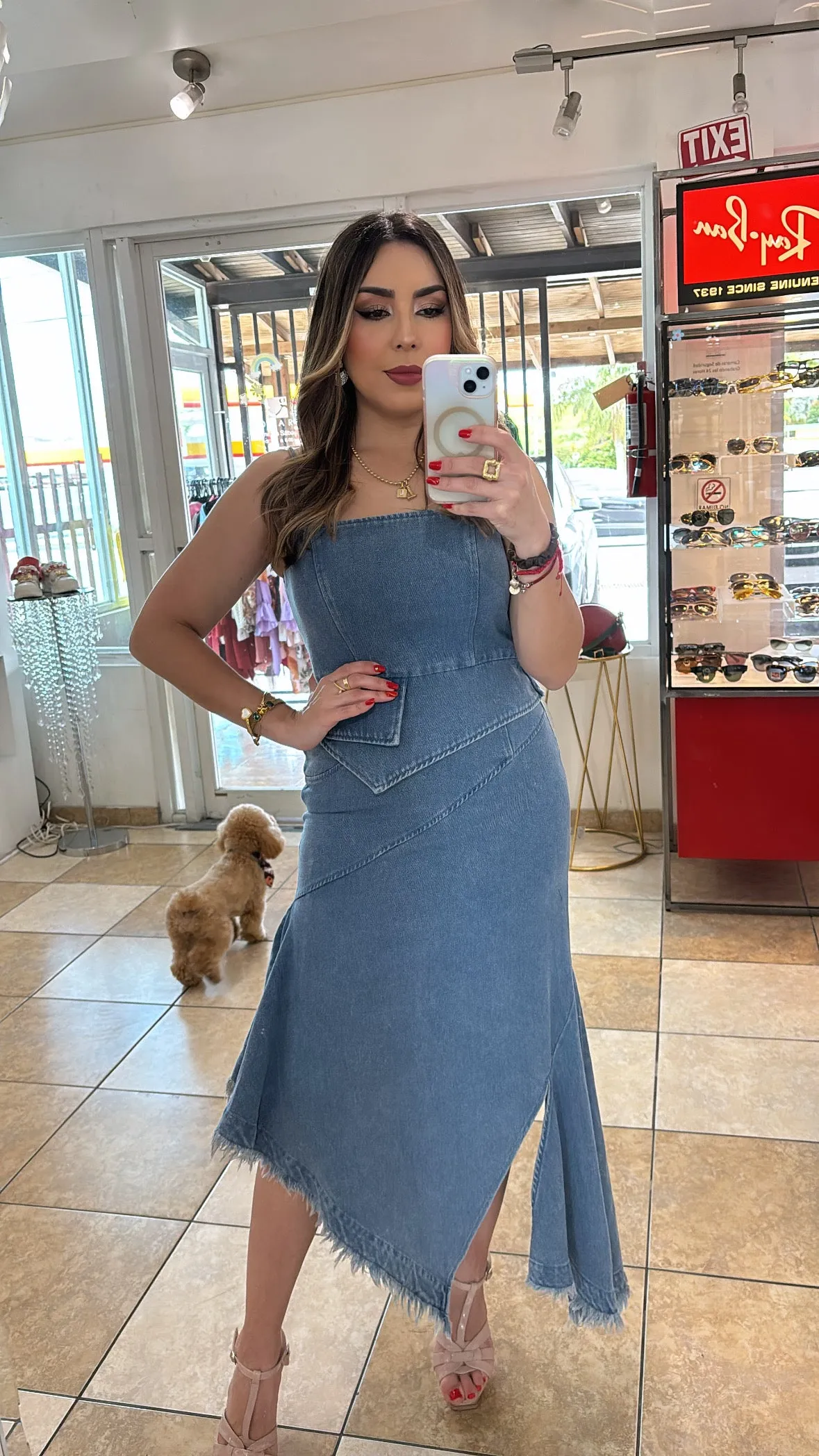 Denim Skirt Set