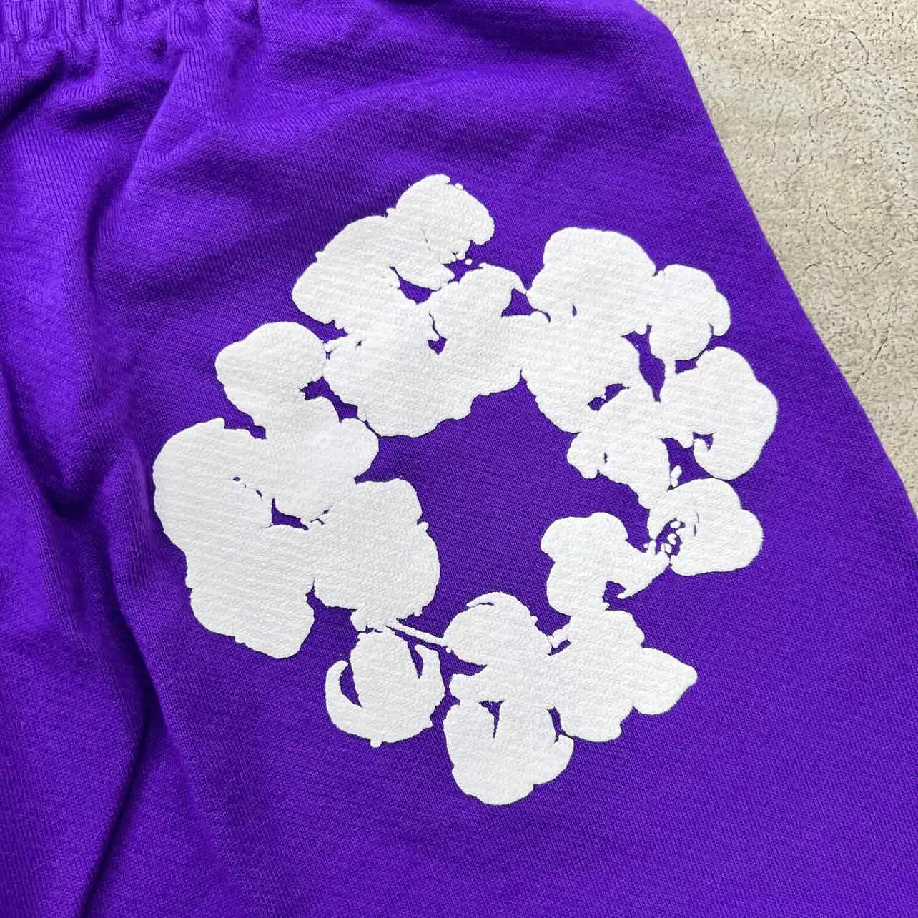 Denim Tears Shorts "COTTON WREATH" Purple New Size XL