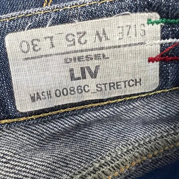 Diesel Liv Women's Straight Jean Size W25 L30 Stretch