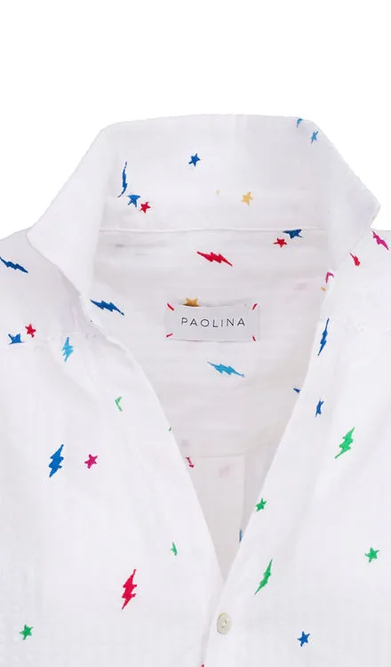 Dragibus Blouse in Multi Dot