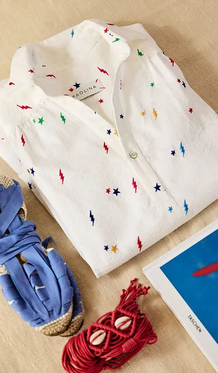Dragibus Blouse in Multi Dot