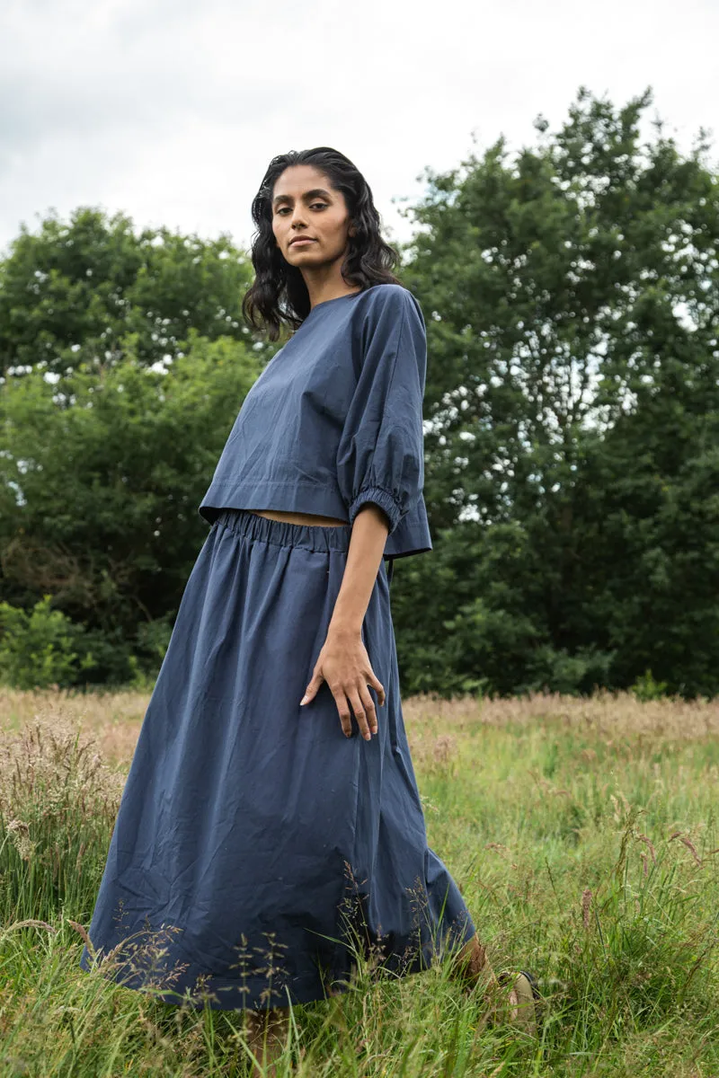 Dune Organic Cotton Top in Midnight