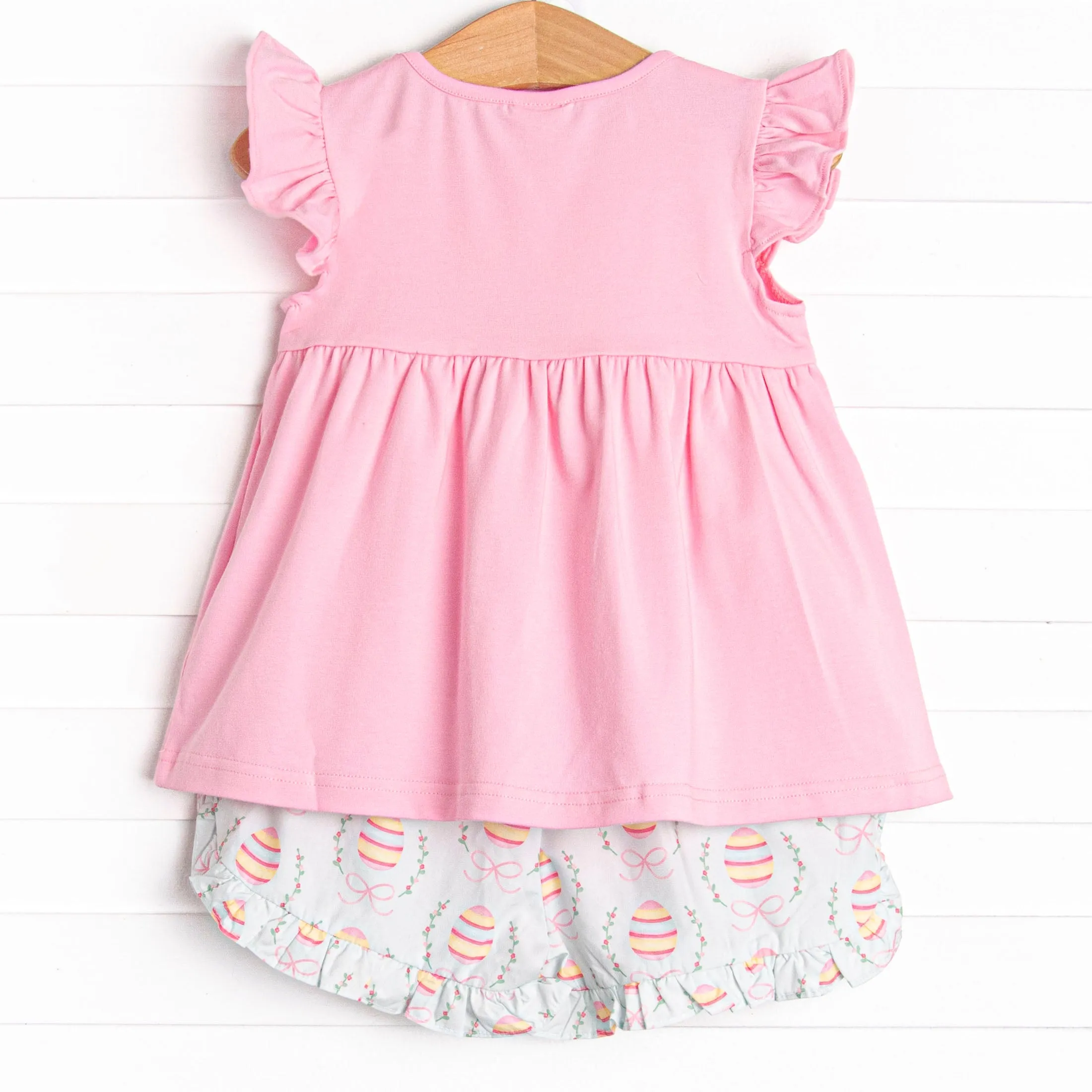 Egg-Stra Special Sunday Ruffle Short Set, Pink