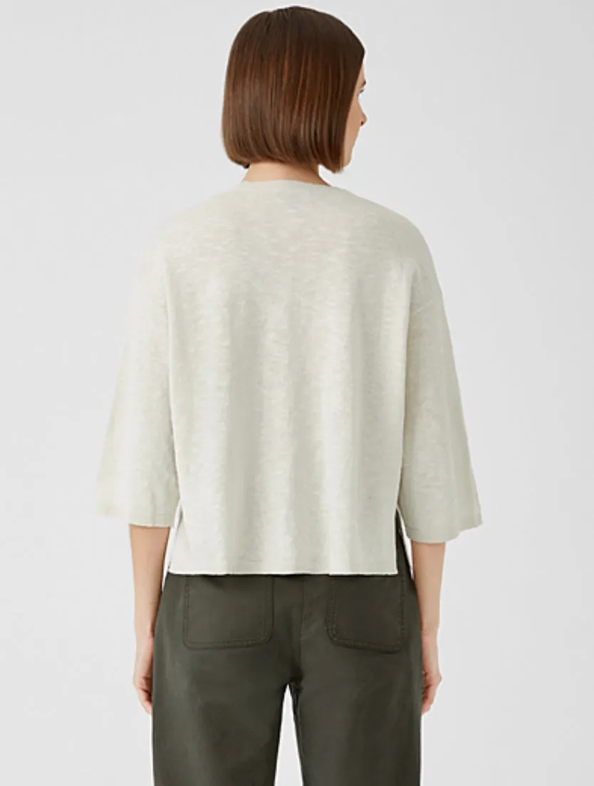 Eileen Fisher Organic Cotton Linen Slub Top