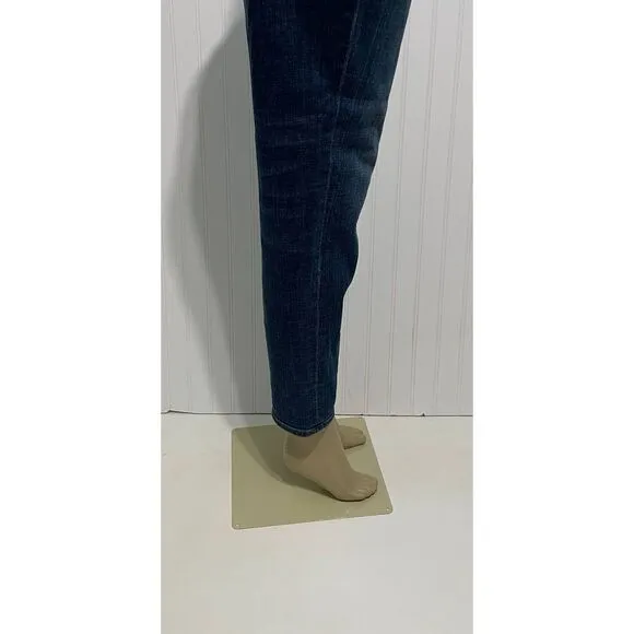 Eileen Fisher Straight Leg Jeans Organic Cotton Sustainable Dark Wash Blue 8