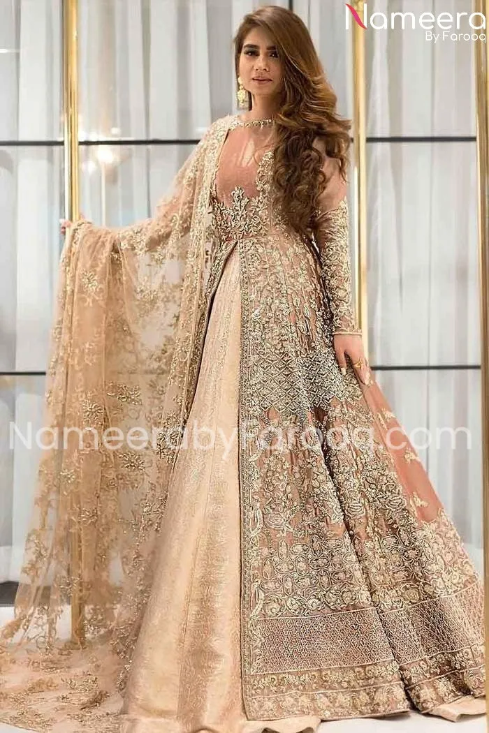Embellished Organza Front Open Frock and Lehenga #BN131