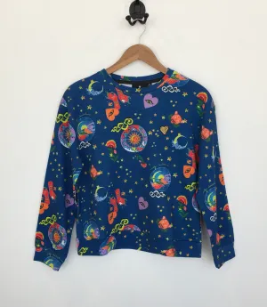 Emily Lovelock Blue Print Top