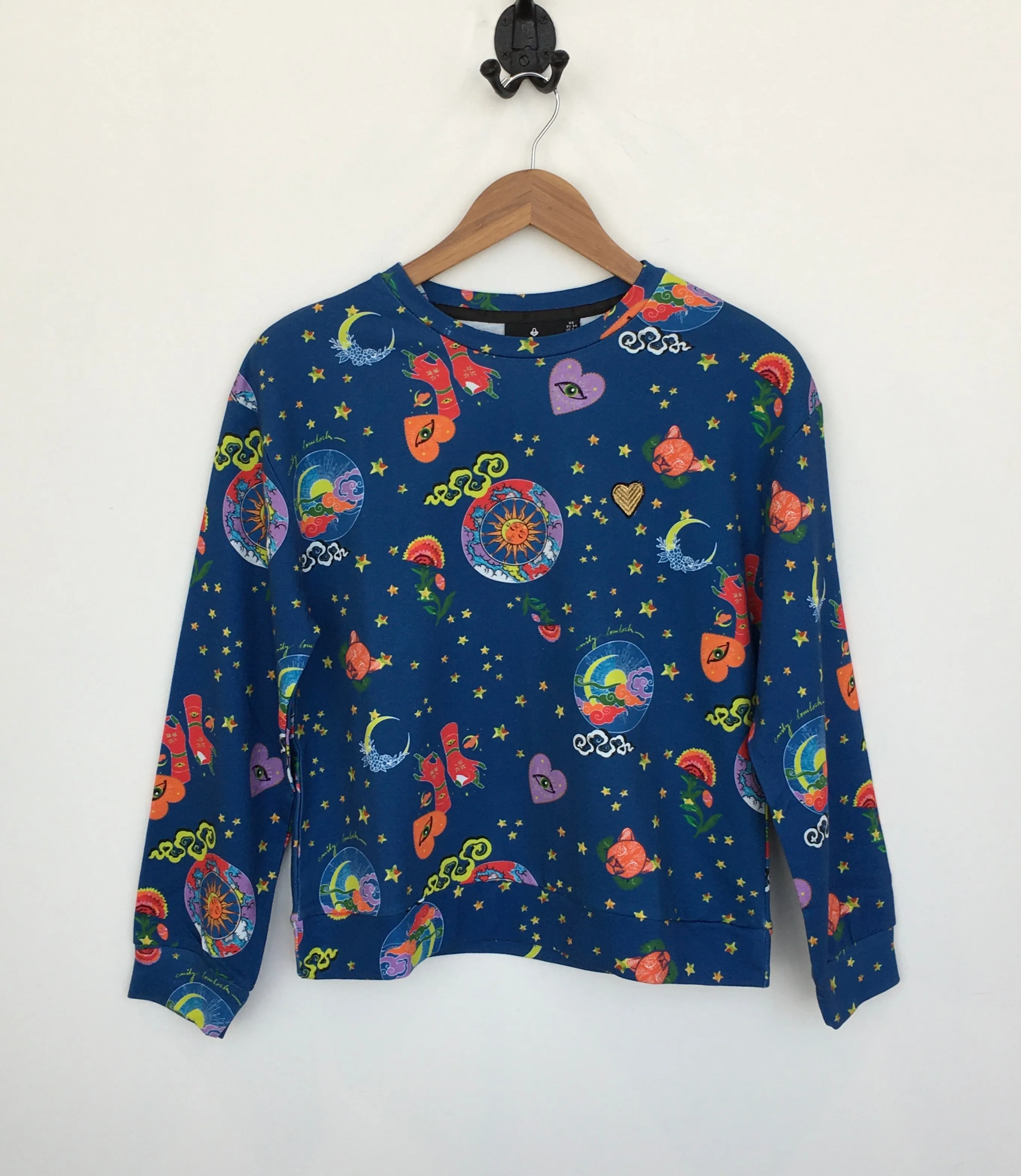 Emily Lovelock Blue Print Top