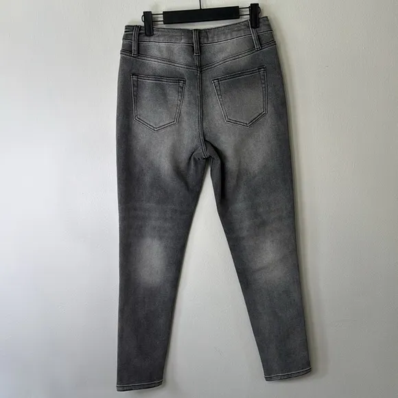 English Factory Black Acid Wash Jeans