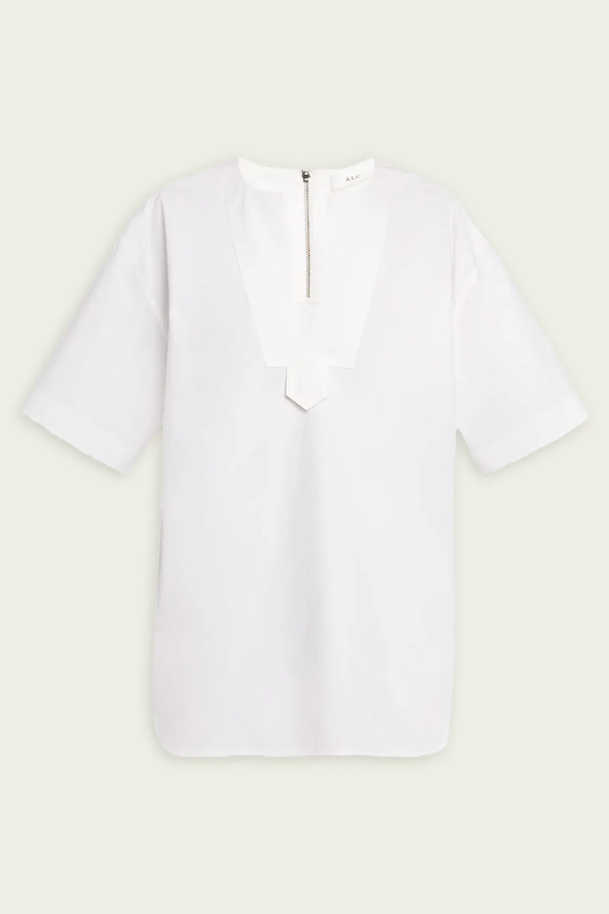 Erin Cotton Poplin Top in White