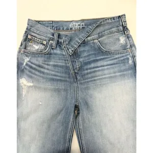 Etica Neli Womens Medium Wash Blue Wide-Leg Jeans Size 25 0