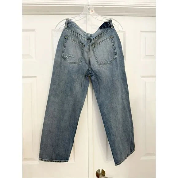 Etica Neli Womens Medium Wash Blue Wide-Leg Jeans Size 25 0