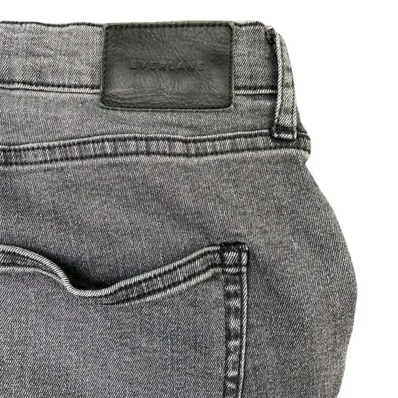 Everlane Skinny Jeans Mid Rise Gray Denim Womens 33 Tall