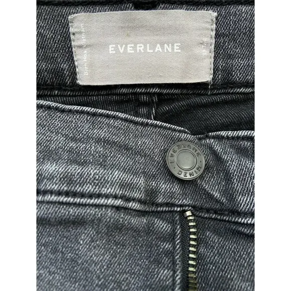 Everlane Skinny Jeans Mid Rise Gray Denim Womens 33 Tall