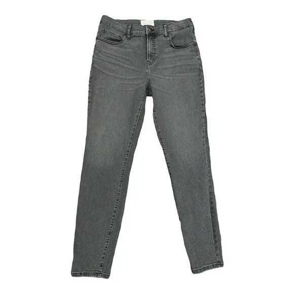 Everlane Skinny Jeans Mid Rise Gray Denim Womens 33 Tall