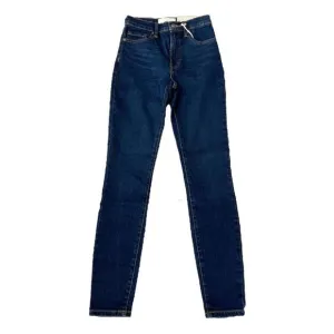 Everlane The Authentic Stretch High-Rise Skinny Ankle Jeans Dark Blue Size 23