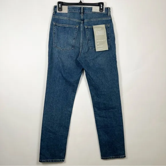 Everlane The Way High Slim Jean Medium Blue Size 28 NWT