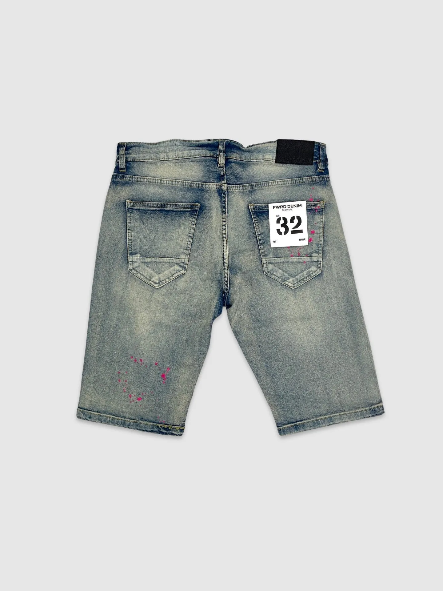 EVO-22901-Painted Money Dept Denim Shorts