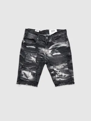 EVO-22973-Men's Combat Denim Shorts