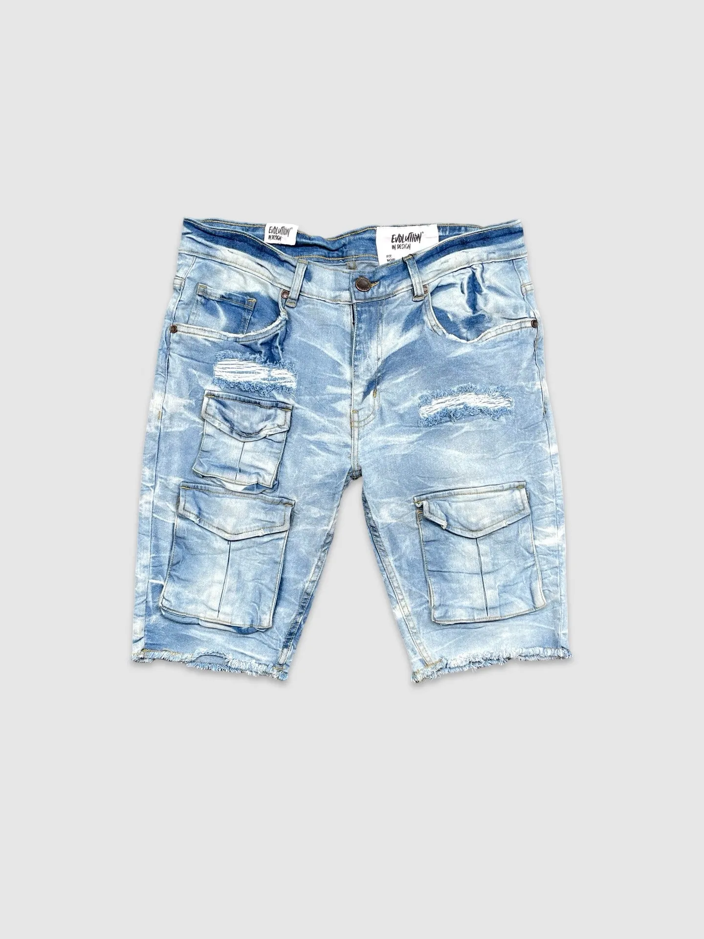 EVO-22973-Men's Combat Denim Shorts