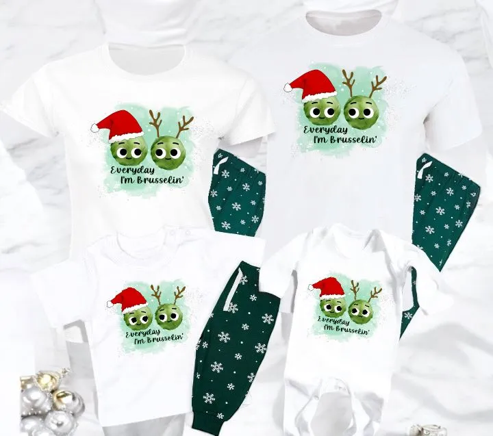 Family Matching Green Snowflake Pyjamas