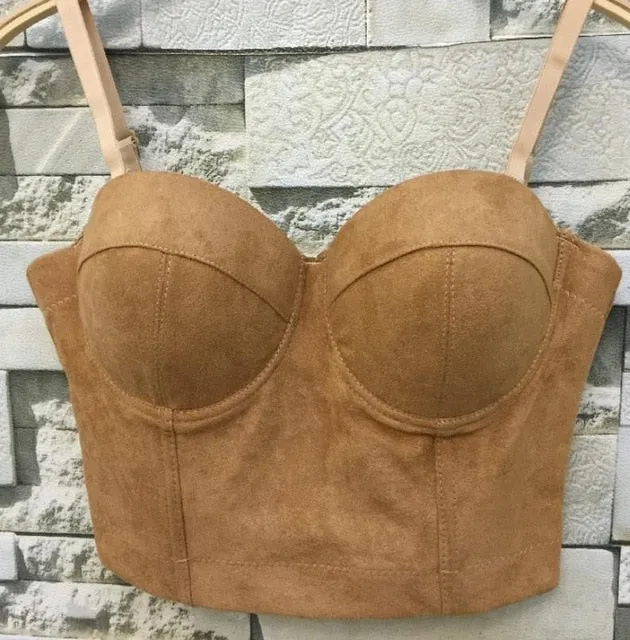 Fashion Mesh Push Up Bralet Women's Corset Bustier Bra Night Club Party Cropped Top Vest Plus Size
