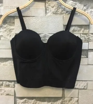 Fashion Mesh Push Up Bralet Women's Corset Bustier Bra Night Club Party Cropped Top Vest Plus Size