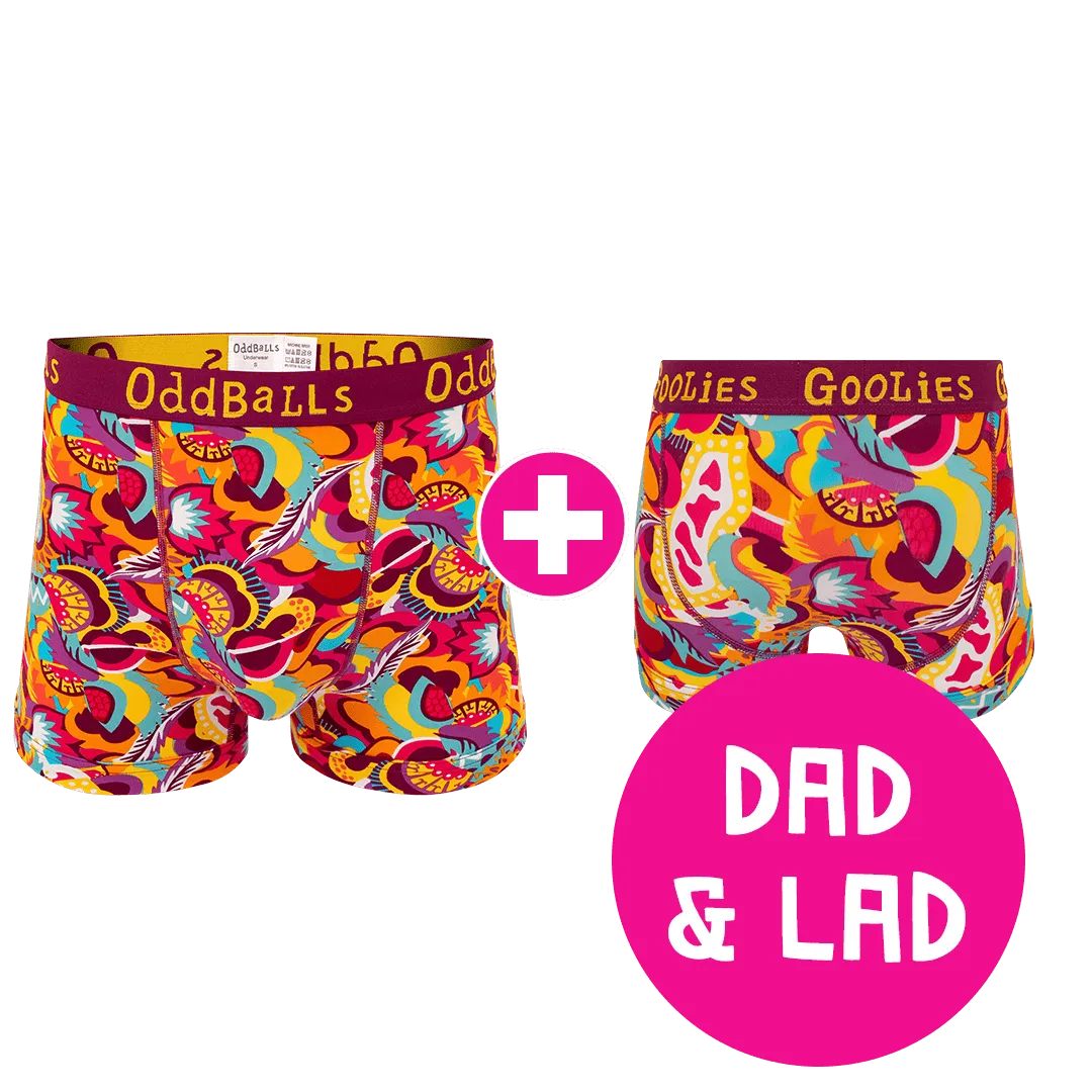 Festival Dad & Lad Bundle - Mens Boxer Shorts & Kids Boxer Shorts Bundle