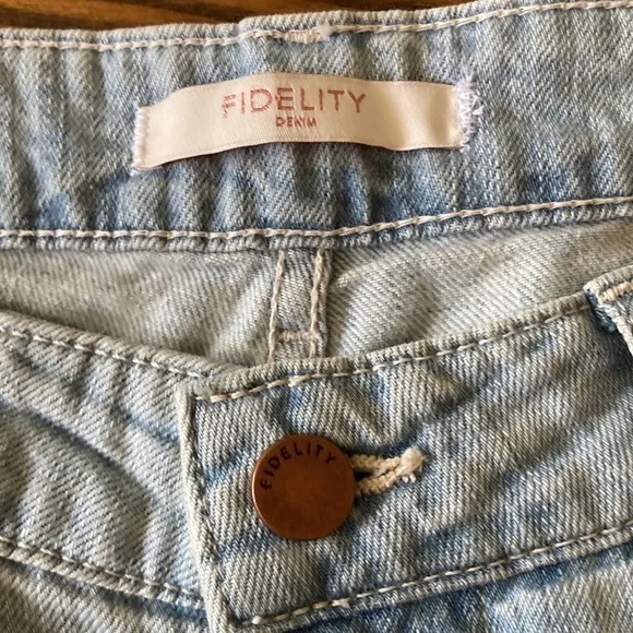 Fidelity Denim Malibu High‎ Waist Crop Flare Jeans in color Venice 26