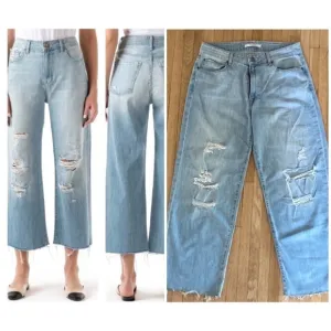 Fidelity Denim Malibu High‎ Waist Crop Flare Jeans in color Venice 26