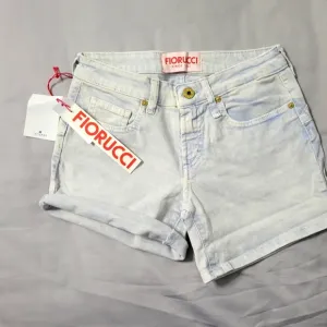 Fiorucci Women's Light Blue Denim Shorts Size 26 NWT