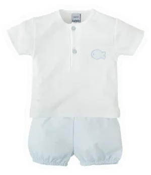 Fish Applique T-Shirt & Bloomer Set